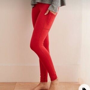 Aerie Chill Play Move Bright Red Leggings